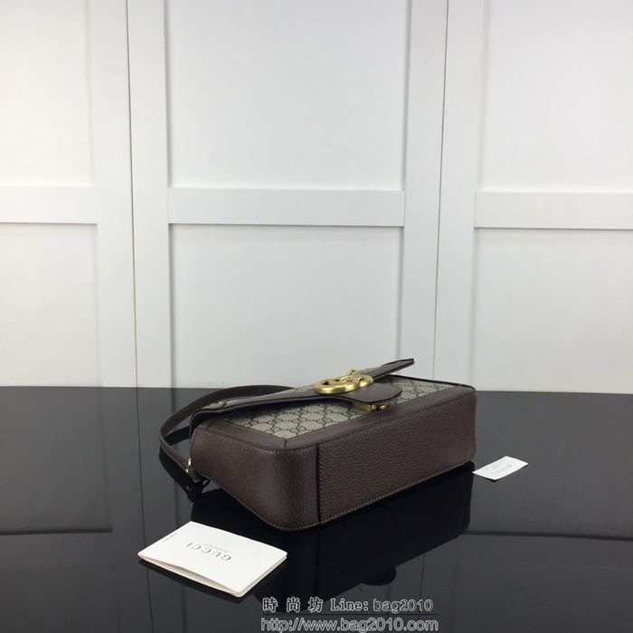 GUCCI古馳 新款 專櫃品質 原單 446744 啡Pvc啡皮 鏈條 單肩 斜挎包HY1455